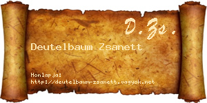 Deutelbaum Zsanett névjegykártya